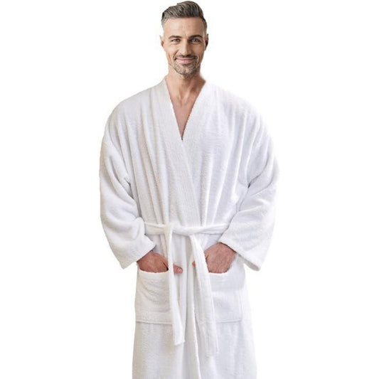 Bliss Kingdom Unisex Cotton Bathrobe for Men & Women – Soft & Absorbent Hooded Robe with  Pockets and Belt, Premium 100% Ring-Spun Cotton for Bathroom, Spa & Home Use