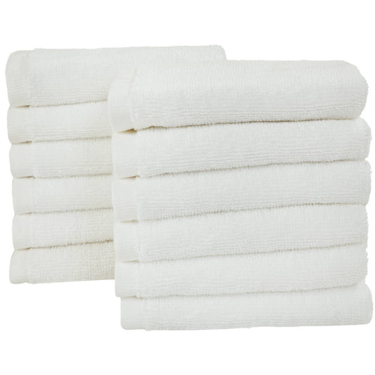 Bliss Kingdom 100% Combed Cotton Washcloths 12-Pack – 30x30 cm, Soft & Absorbent Luxury  Face & Hand Towels for Bathroom, Spa & Home Use
