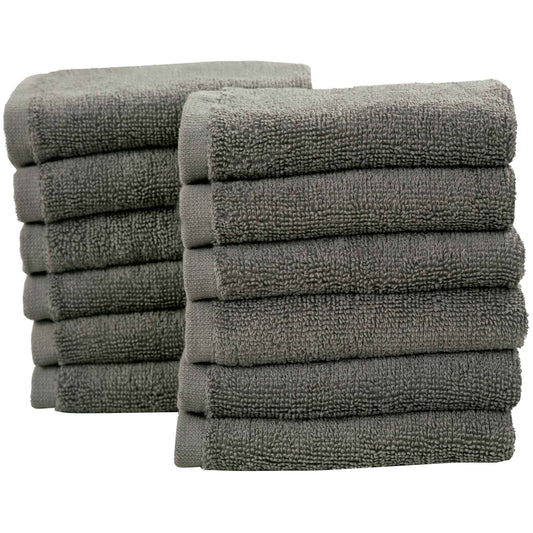 Bliss Kingdom 100% Combed Cotton Washcloths 12-Pack – 30x30 cm, Soft & Absorbent Luxury  Face & Hand Towels for Bathroom, Spa & Home Use
