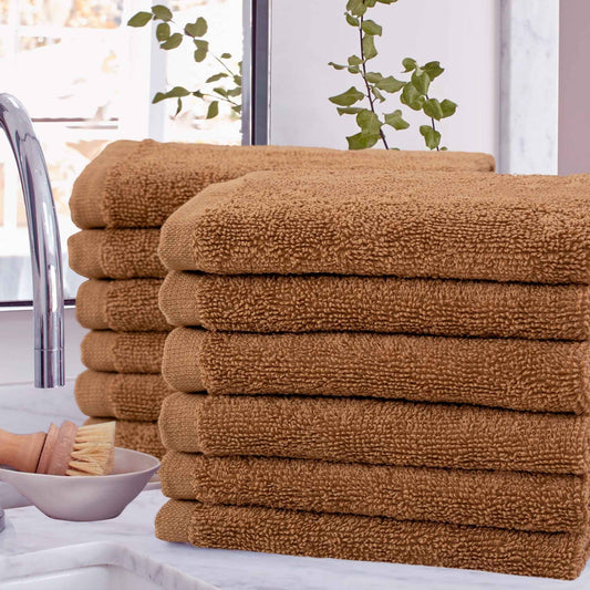 Bliss Kingdom 100% Combed Cotton Washcloths 12-Pack – 30x30 cm, Soft & Absorbent Luxury  Face & Hand Towels for Bathroom, Spa & Home Use