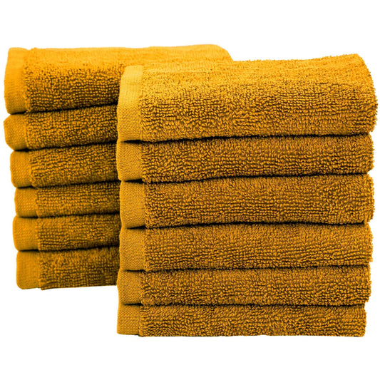 Bliss Kingdom 100% Combed Cotton Washcloths 12-Pack – 30x30 cm, Soft & Absorbent Luxury  Face & Hand Towels for Bathroom, Spa & Home Use
