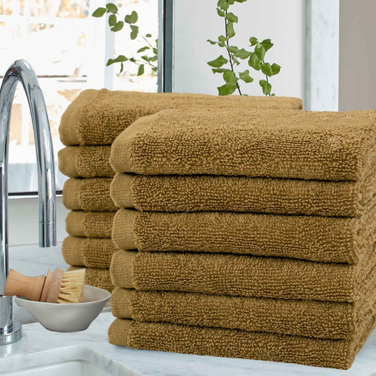 Bliss Kingdom 100% Combed Cotton Washcloths 12-Pack – 30x30 cm, Soft & Absorbent Luxury  Face & Hand Towels for Bathroom, Spa & Home Use